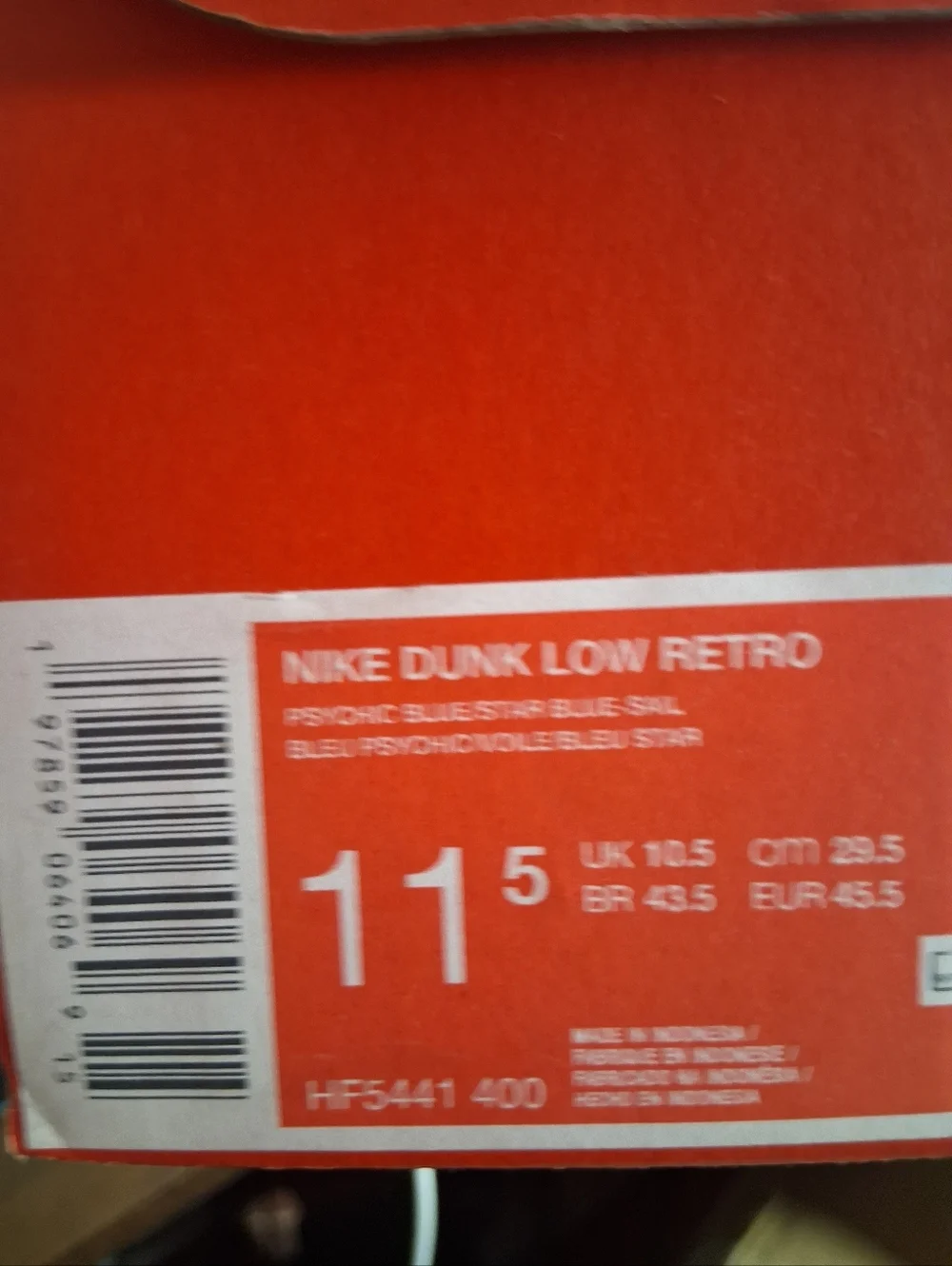 Nike Dunk Low Retro in Psycho Blue & White - Picture 8 of 8